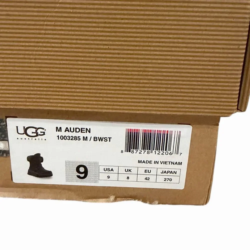 UGG Auden Brownstone Thinsulate Waterproof Shearling Snow Boot Shoes Brown Men 9